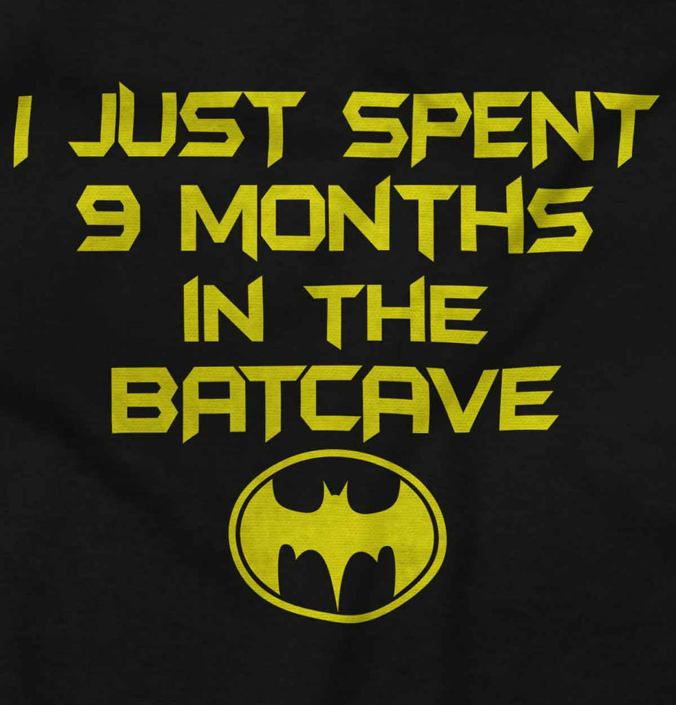 9 Months in Batcave Romper Bodysuit-Direct To Garment Print-Brisco Baby