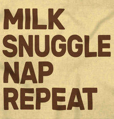 Milk Snuggle Nap Romper Bodysuit-Direct To Garment Print-Brisco Baby