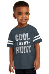 Aunt is Single Toddler Football Jersey Tee-Direct To Garment Print-Brisco Baby