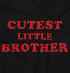 Cutest Little Brother Infant Baby Bib-Direct To Garment Print-Brisco Baby