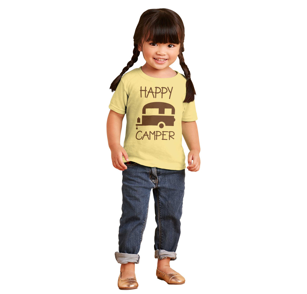 Happy Camper Infant Toddler T Shirt-Direct To Garment Print-Brisco Baby