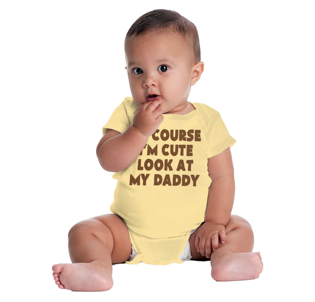 I'm Cute Romper Bodysuit-Direct To Garment Print-Brisco Baby