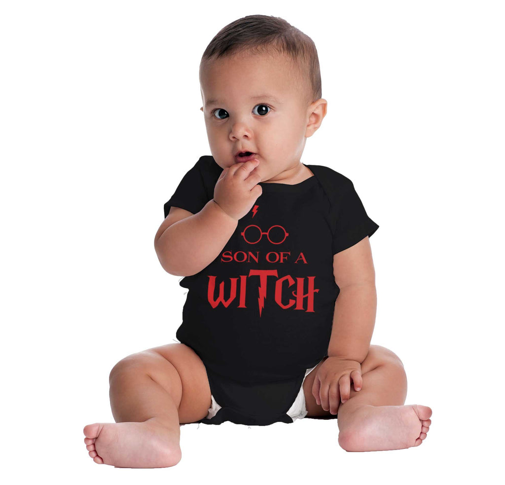 Son Of A Witch Romper Bodysuit-Direct To Garment Print-Brisco Baby