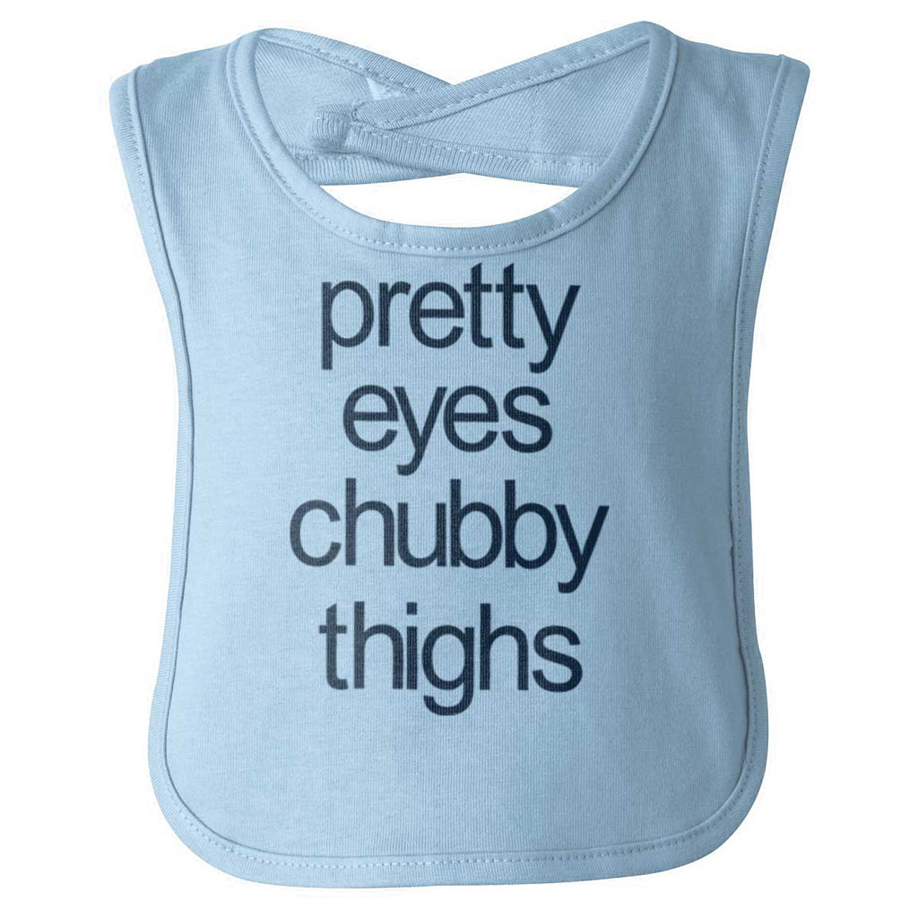 Chubby Thighs Infant Baby Bib-Direct To Garment Print-Brisco Baby