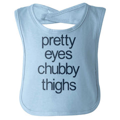 Chubby Thighs Infant Baby Bib-Direct To Garment Print-Brisco Baby