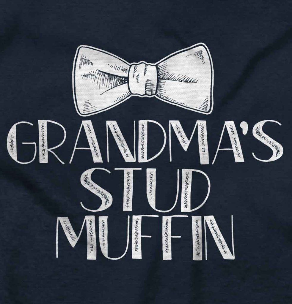 Grandma's Stud Muffin Infant Toddler T Shirt-Direct To Garment Print-Brisco Baby