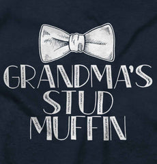 Grandma's Stud Muffin Infant Toddler T Shirt-Direct To Garment Print-Brisco Baby