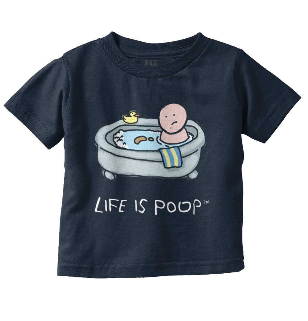 Poop in Bath Infant Toddler T Shirt-Direct To Garment Print-Brisco Baby