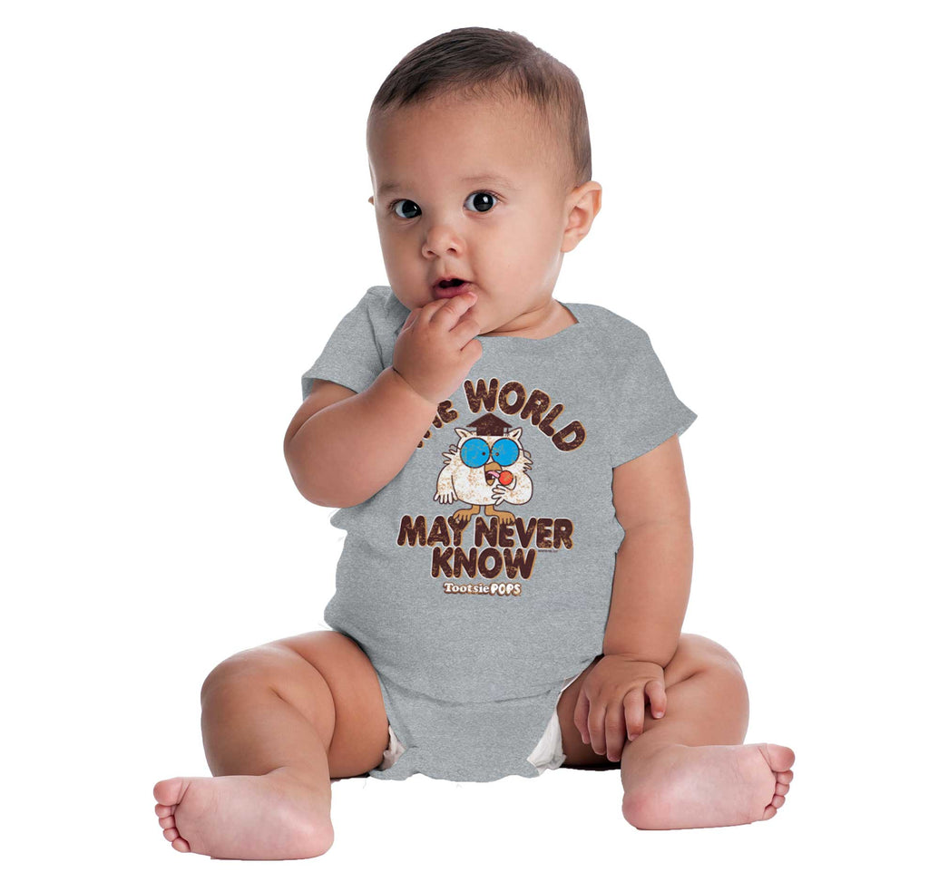 The World May Never Know Romper Bodysuit-Direct To Garment Print-Brisco Baby