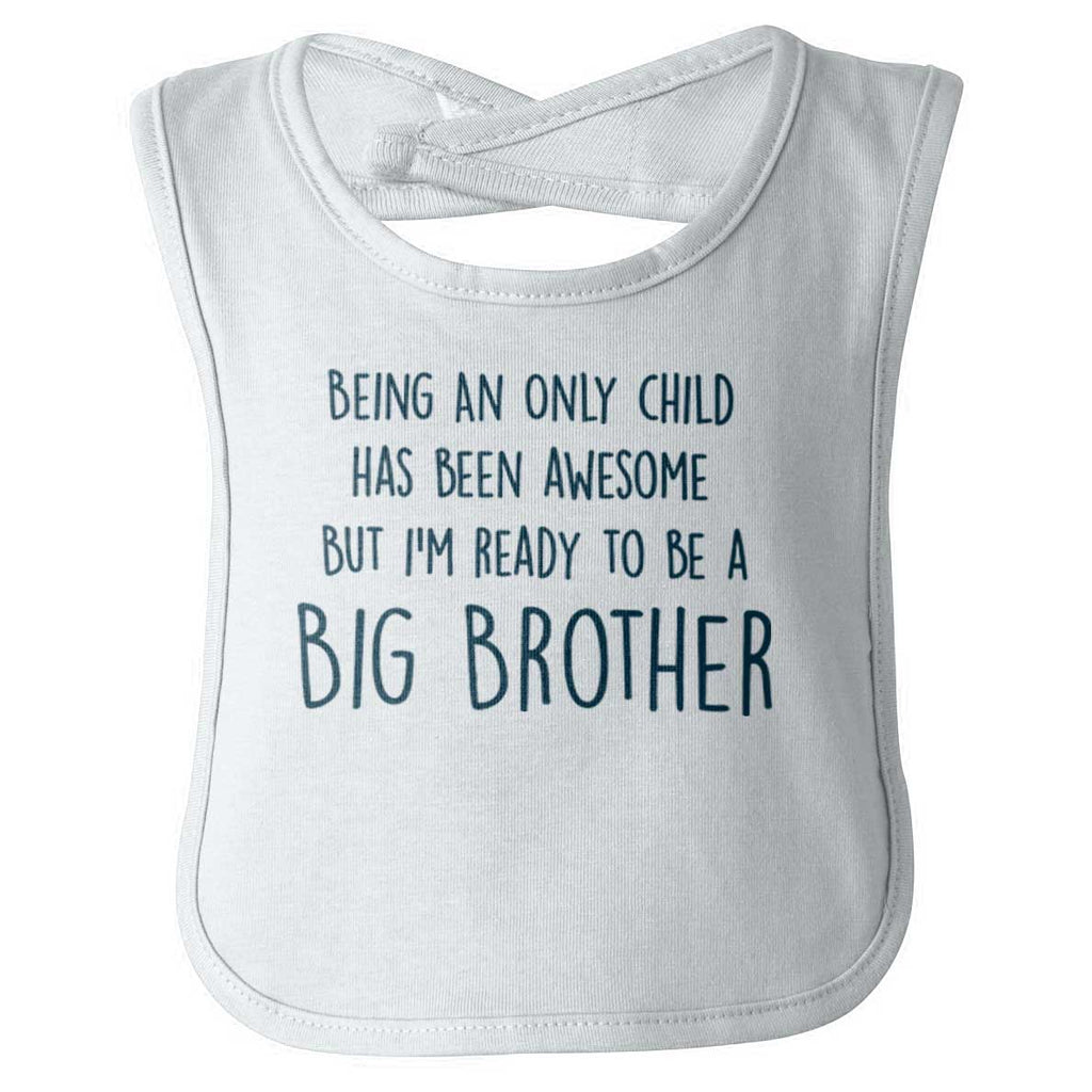 Ready To Be A Big Brother Infant Baby Bib-Direct To Garment Print-Brisco Baby