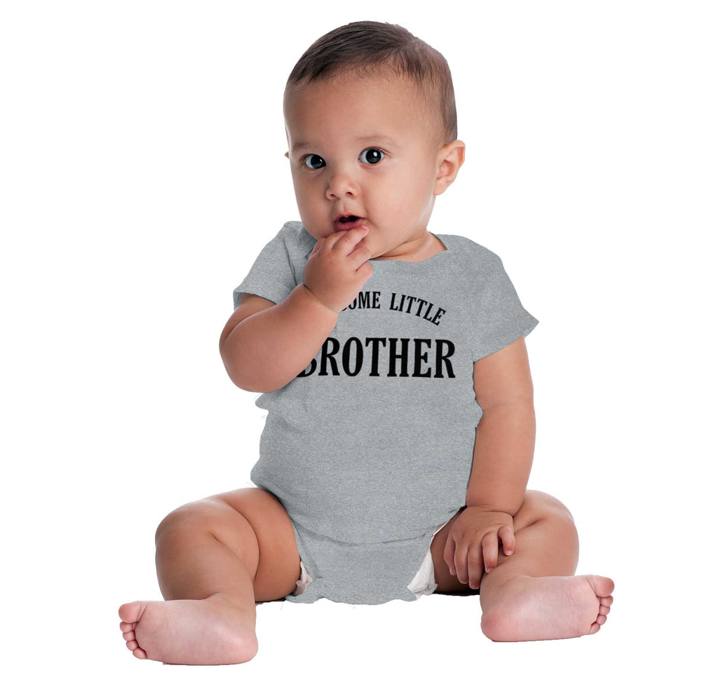 Awesome Little Brother Romper Bodysuit-Direct To Garment Print-Brisco Baby