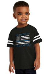 Daddy's Life Toddler Football Jersey Tee-Direct To Garment Print-Brisco Baby