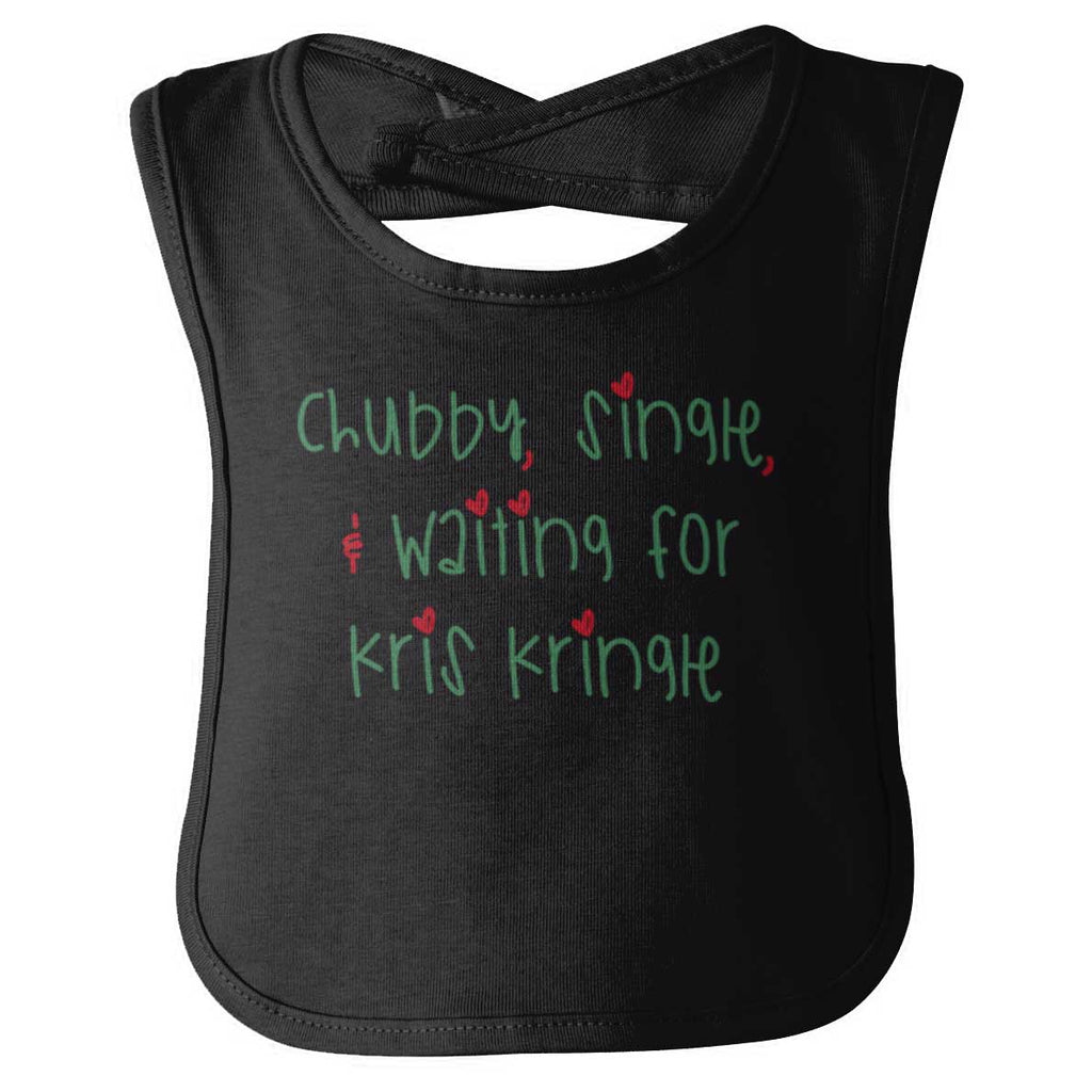 Waiting For Kris Kringle Infant Baby Bib-Direct To Garment Print-Brisco Baby