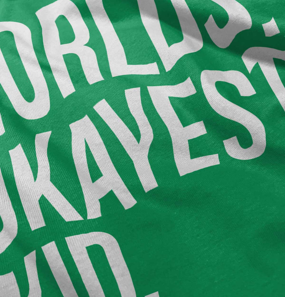 Worlds Okayest Kid Romper Bodysuit-Direct To Garment Print-Brisco Baby