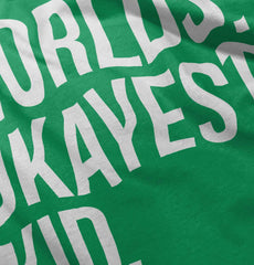 Worlds Okayest Kid Romper Bodysuit-Direct To Garment Print-Brisco Baby