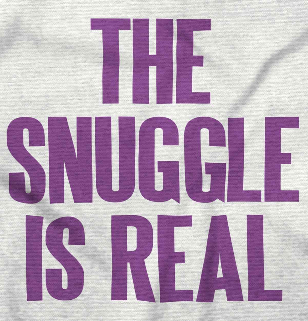 Snuggle Is Real Toddler Ruffle Bottom Tee-Direct To Garment Print-Brisco Baby