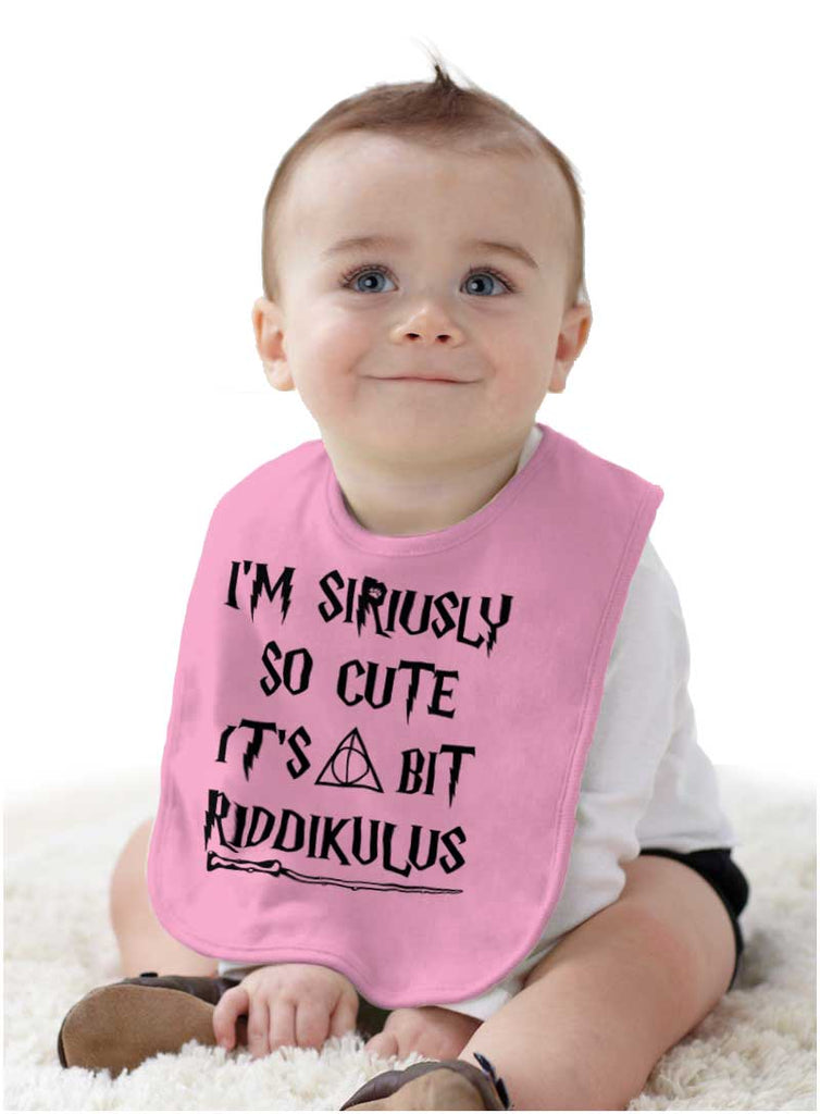 Seriusly Cute Infant Baby Bib-Direct To Garment Print-Brisco Baby