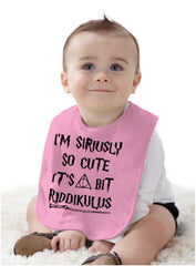 Seriusly Cute Infant Baby Bib-Direct To Garment Print-Brisco Baby