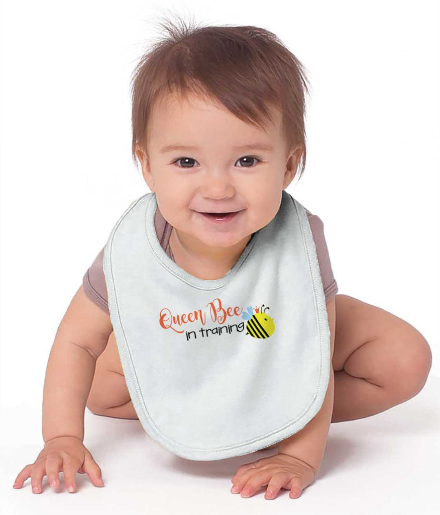Queen Bee Infant Baby Bib-Direct To Garment Print-Brisco Baby