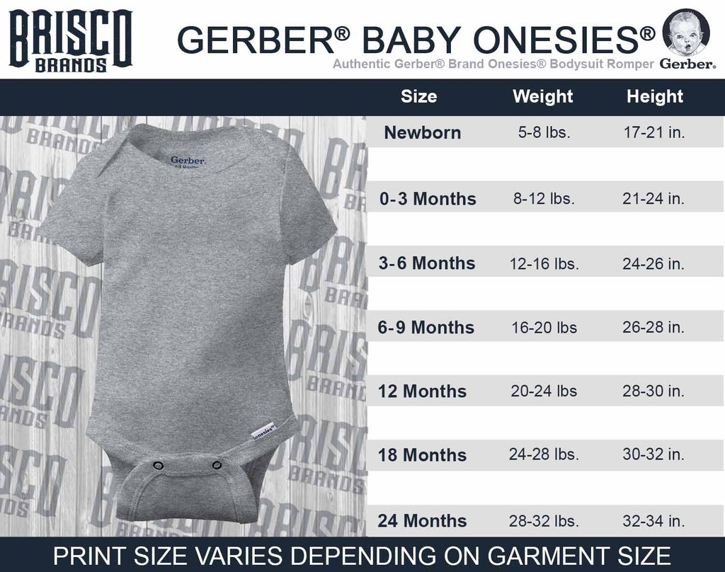 Loved By The King Gerber Onesie-Direct To Garment Print-Brisco Baby