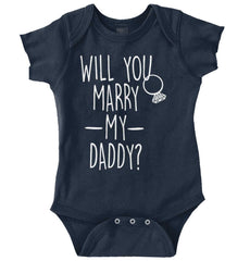 Marry My Daddy Romper Bodysuit-Direct To Garment Print-Brisco Baby