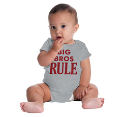 Big Bros Rule Romper Bodysuit-Direct To Garment Print-Brisco Baby