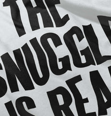 Snuggle Is Real Romper Bodysuit-Direct To Garment Print-Brisco Baby