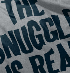 Snuggle Is Real Toddler Football Jersey Tee-Direct To Garment Print-Brisco Baby