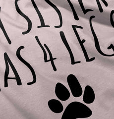 Sister has 4 legs Toddler Ruffled Trim T-Shirt-Direct To Garment Print-Brisco Baby