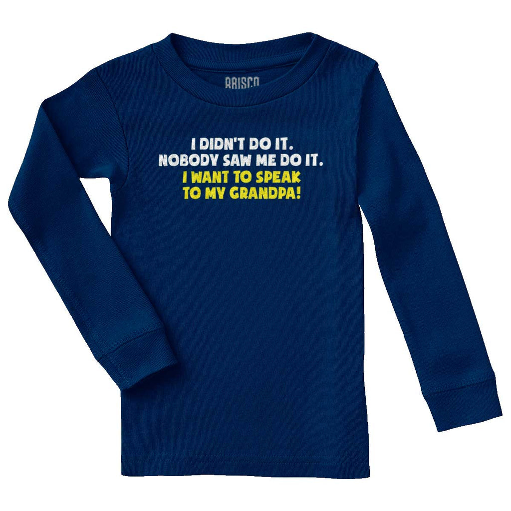I Didn't Do It Solid Baby Pajama Top-Direct To Garment Print-Brisco Baby