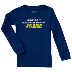 I Didn't Do It Solid Baby Pajama Top-Direct To Garment Print-Brisco Baby