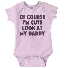 I'm Cute Romper Bodysuit-Direct To Garment Print-Brisco Baby