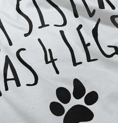 Sister has 4 legs Romper Bodysuit-Direct To Garment Print-Brisco Baby