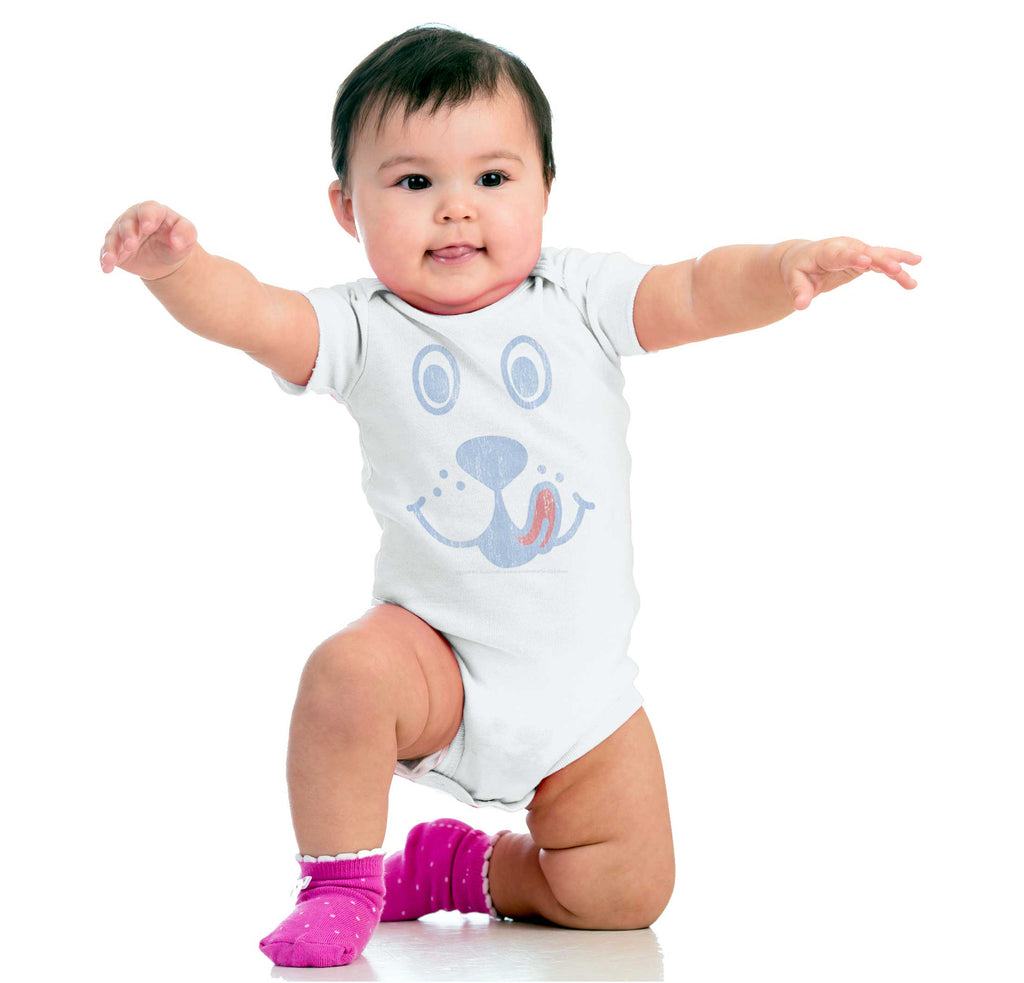 Distressed Puppie Romper Bodysuit-Direct To Garment Print-Brisco Baby