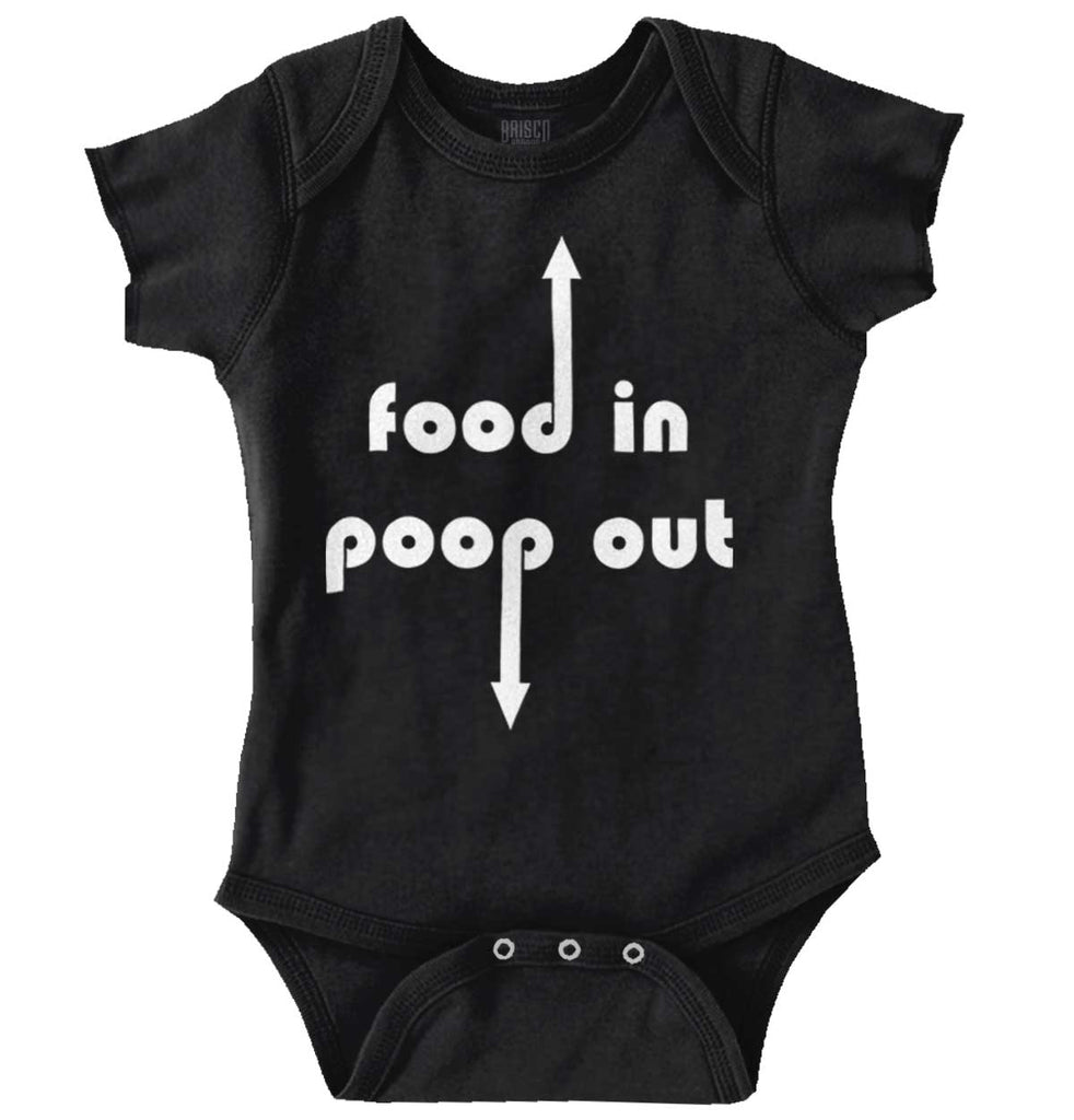 Poop out Romper Bodysuit-Direct To Garment Print-Brisco Baby