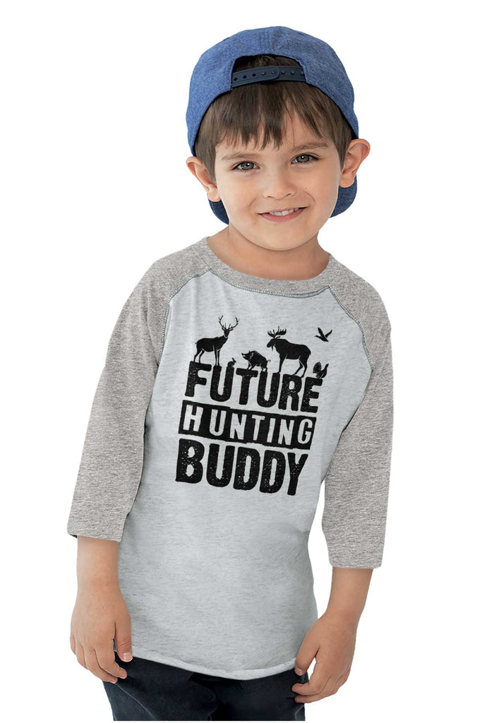 Future Deer Hunting Bud Toddler Baseball-Direct To Garment Print-Brisco Baby