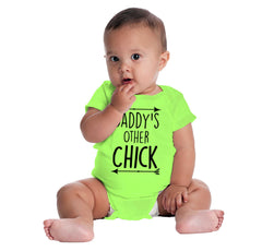 Daddy's Other Chick Romper Bodysuit-Direct To Garment Print-Brisco Baby