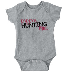 Daddys Hunting Girl Romper Bodysuit-Direct To Garment Print-Brisco Baby