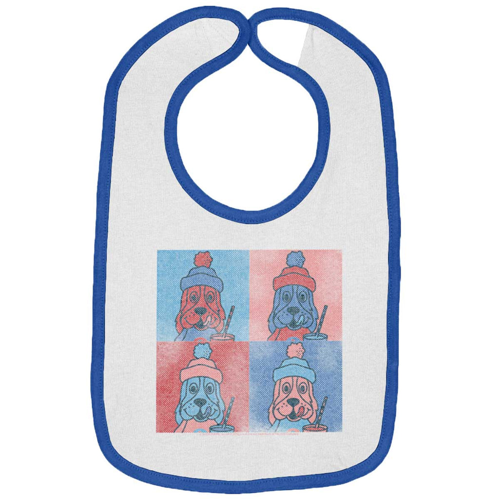 Graphic Slush Trimmed Colored Velcro Bib-Direct To Garment Print-Brisco Baby