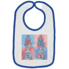 Graphic Slush Trimmed Colored Velcro Bib-Direct To Garment Print-Brisco Baby