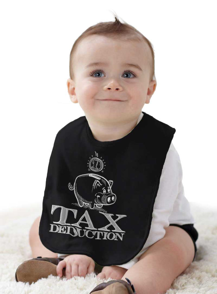 Cutest Tax Deduction Infant Baby Bib-Direct To Garment Print-Brisco Baby