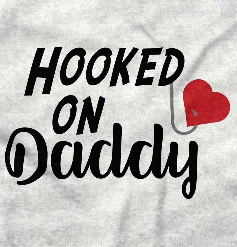 Hooked On Daddy Romper Bodysuit-Direct To Garment Print-Brisco Baby