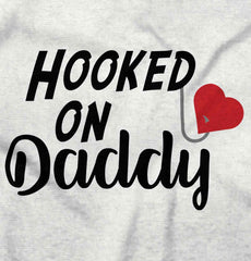 Hooked On Daddy Romper Bodysuit-Direct To Garment Print-Brisco Baby