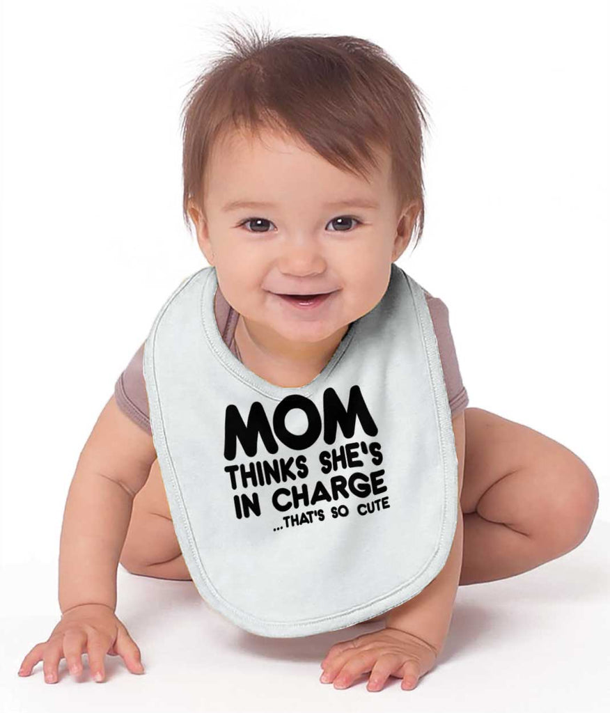 In Charge Infant Baby Bib-Direct To Garment Print-Brisco Baby