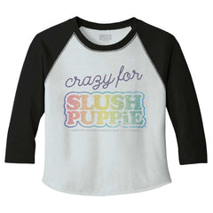 Crazy For Slush Puppie Toddler Baseball-Direct To Garment Print-Brisco Baby