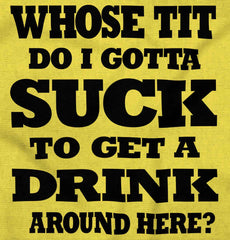 Get A Drink Romper Bodysuit-Direct To Garment Print-Brisco Baby