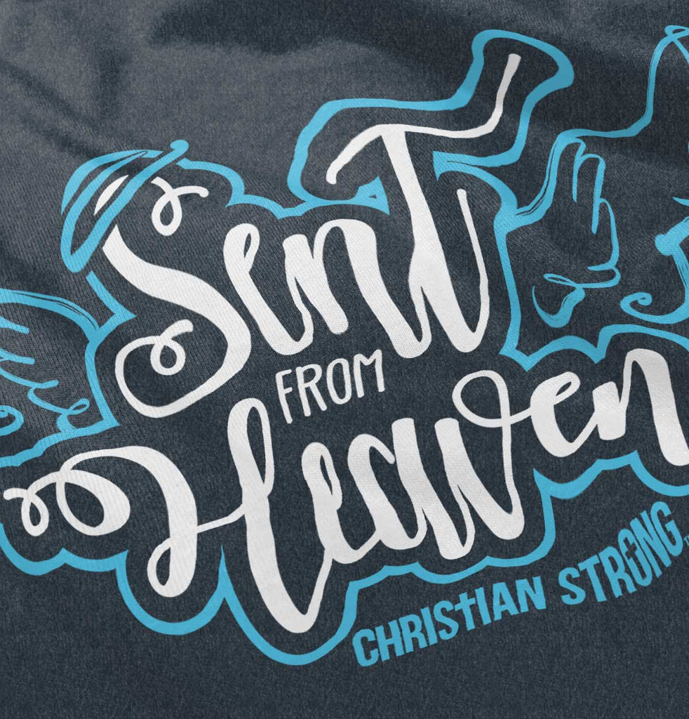 Sent From Heaven Toddler Football Jersey Tee-Direct To Garment Print-Brisco Baby