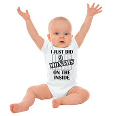 9 Months On The Inside Romper Bodysuit-Direct To Garment Print-Brisco Baby