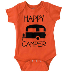 Happy Camper Romper Bodysuit-Direct To Garment Print-Brisco Baby