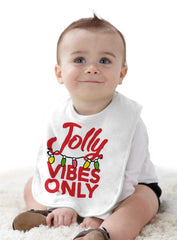 Jolly Vibes Only Infant Baby Bib-Direct To Garment Print-Brisco Baby